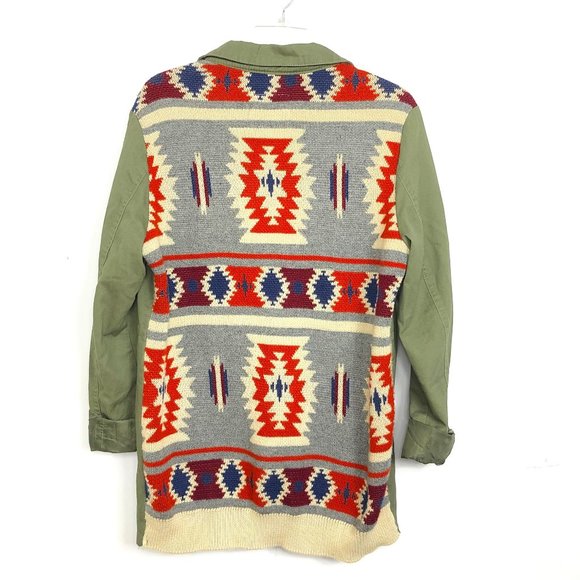 Thread & Supply Jackets & Blazers - Thread & Supply Knit Back Tribal Utility Jacket